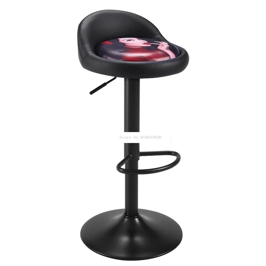 

Modern Style Low Leg/High Leg Bar Chair Height Adjustable Swivel Bar Steel Leg Soft Cushion High Footstool Rotatable Bar Chair