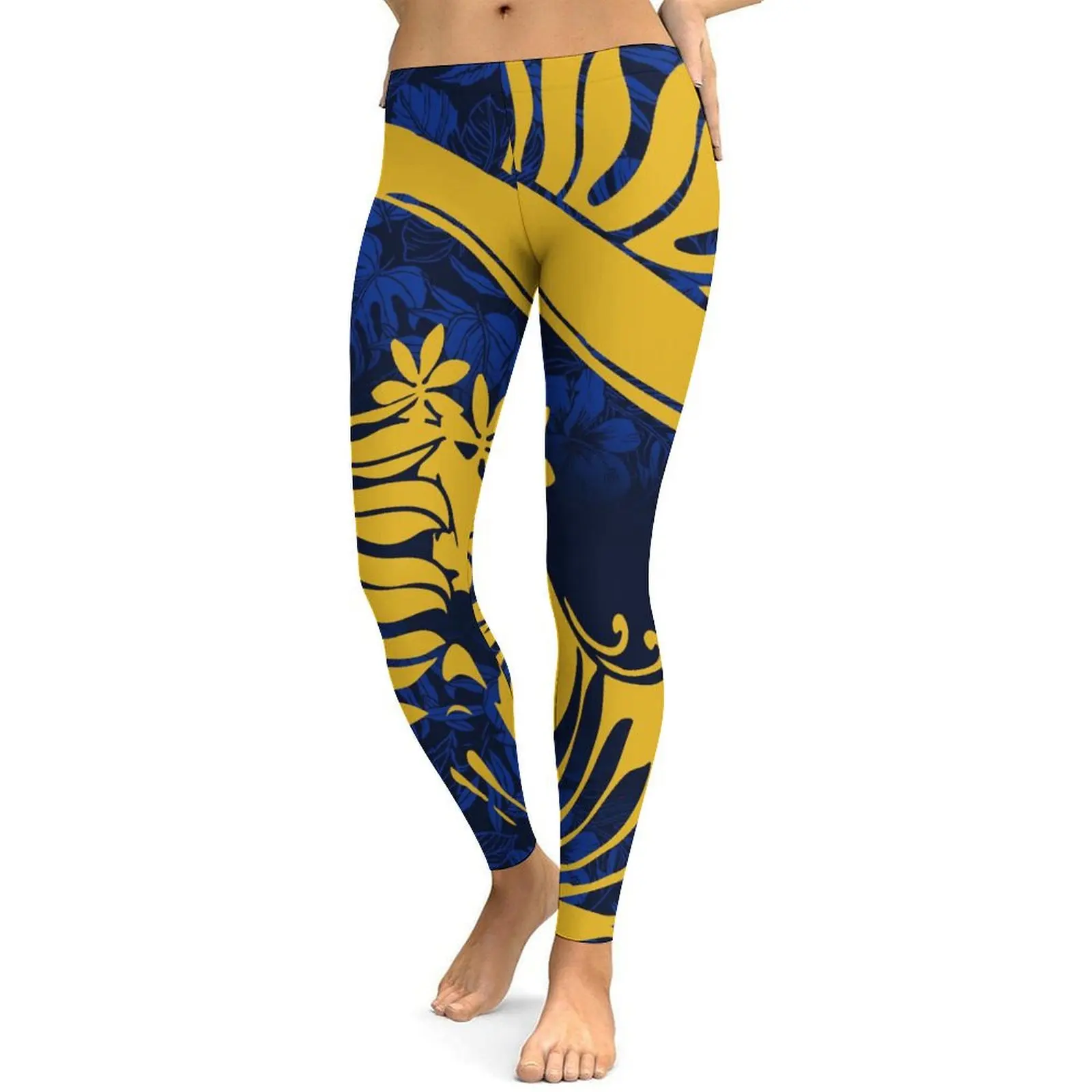 

Yoga Pants Four Seasons Universal Quick-Drying Fabric Custom Polynesian Art Pattern Pacific Island Vintage 3D Printed Pants