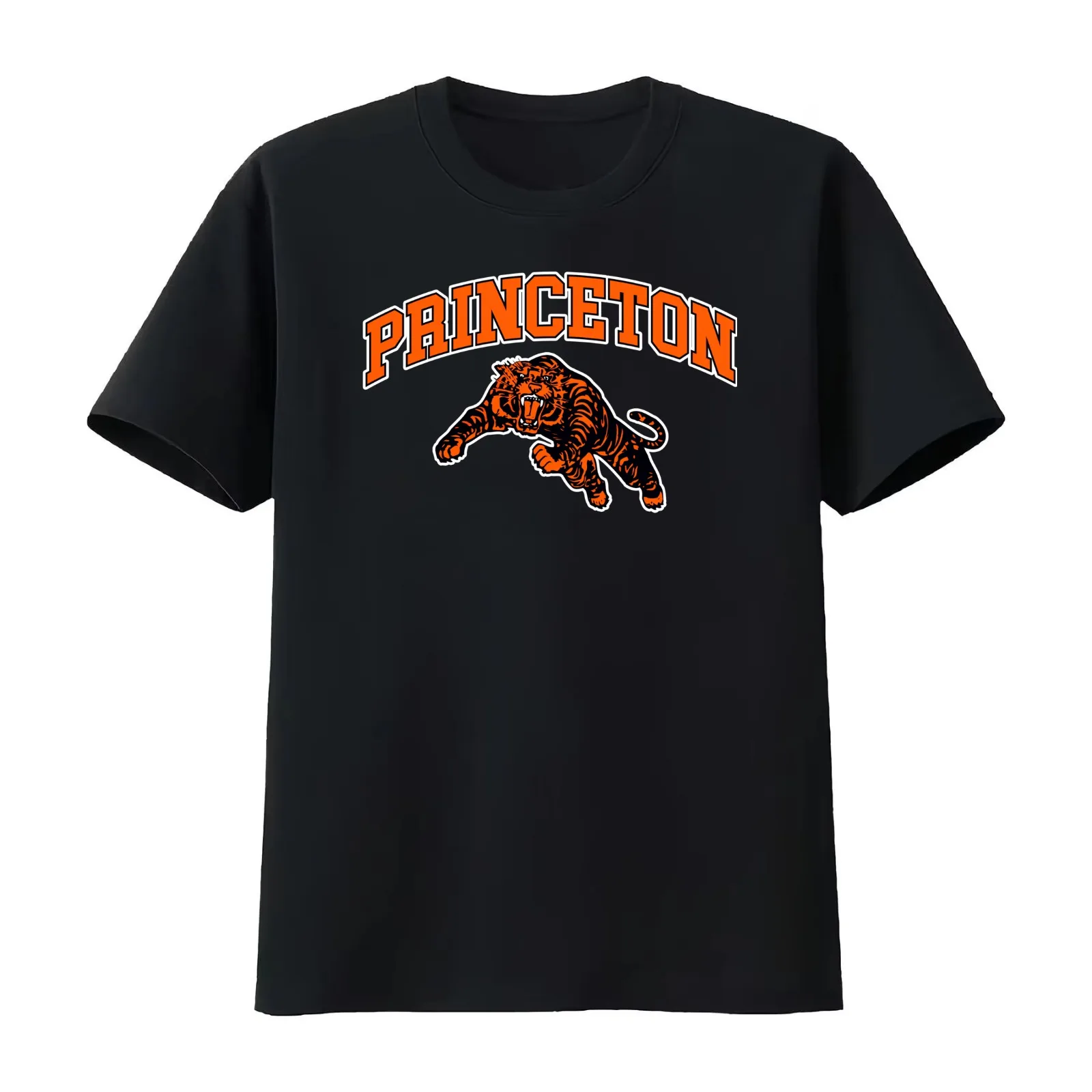 Princeton Tiger T-Shirt Summer Casual Cotton Tee Oversized Streetwear Tops Vintage Graphic Print Loose Fit Short Sleeve