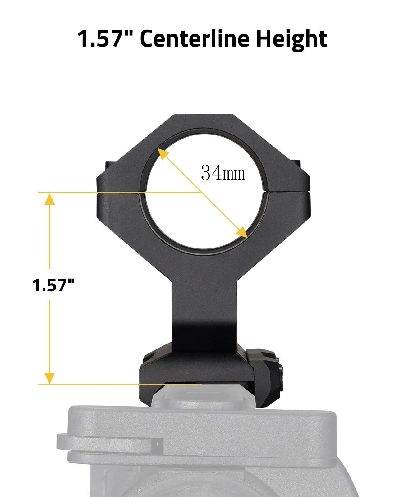 CVLIFE Cantilever Scope Mounts 34mm Tube Lightweight Compact Dual Ring Scopes Mount Offset Cantilever for Picatinny Rail