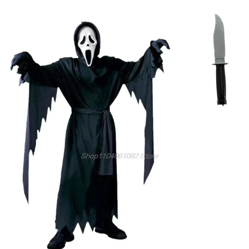 Halloween Bambini e adulti Vestire Colore nero Costume da urlo Spettacolo di feste di ballo Costumi cosplay horror e spaventosi