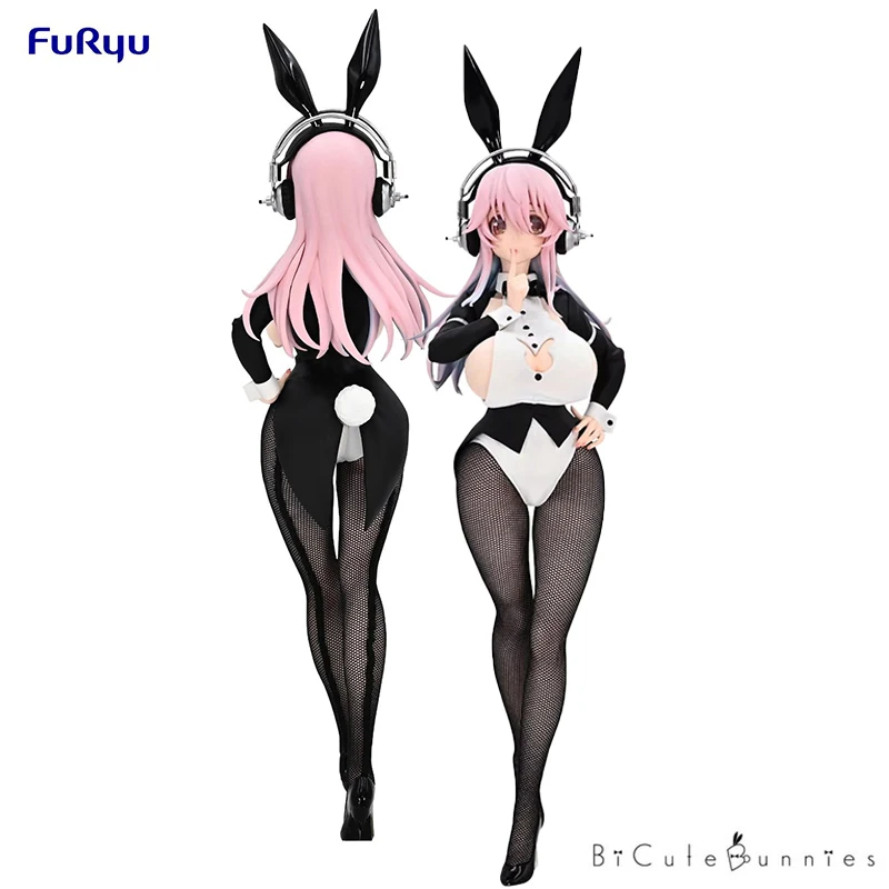 Original  FuRyu BiCute Bunnies Figure SUPER SONICO Newly Drawn Costume Swallowtail Ver. 30CM PVC Anime Action Figures Model