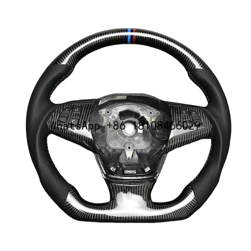 

Custom leather genuine carbon fiber steering wheel For BMW E60 E61 E63 E64 Modified performance carbon fiber steering wheel