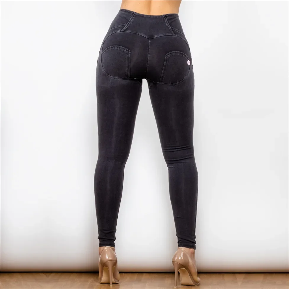 Shascullfites Melody Four WenciJeans skinny extensibles pour femmes, Jean noir super élastique, taille haute, Bum Lift, jeans saillants