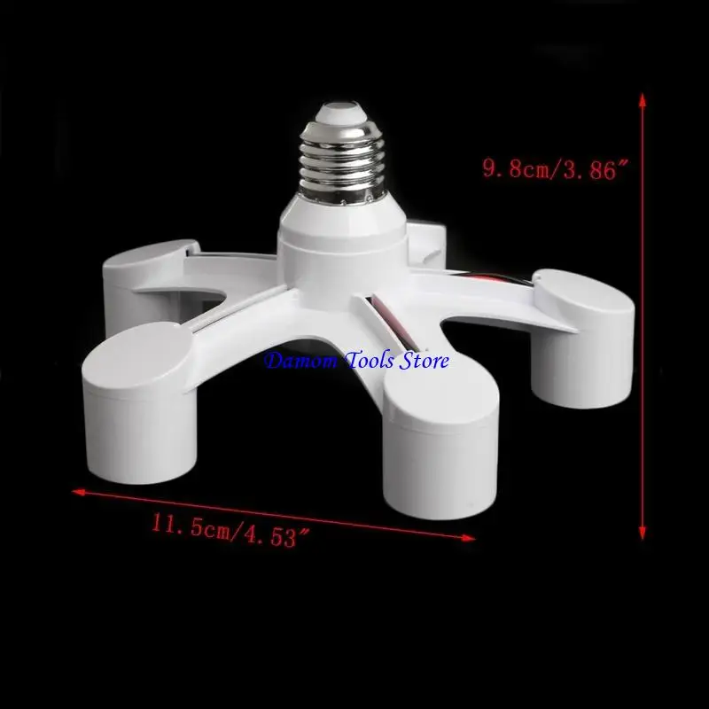57be 5 trong 1 E27 đến E27 Bộ chia đèn LED LED LED Bóng đèn LED Bộ điều hợp