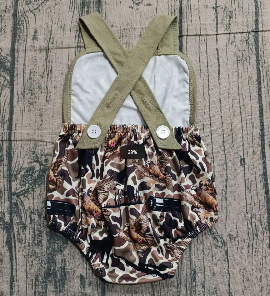 Wholesale Children Boys Ducks Dogs Clothes Infant Newborn Coverall Baby Boy Camo Bodysuit Kids Toddler Sleeveless Bubble Romper