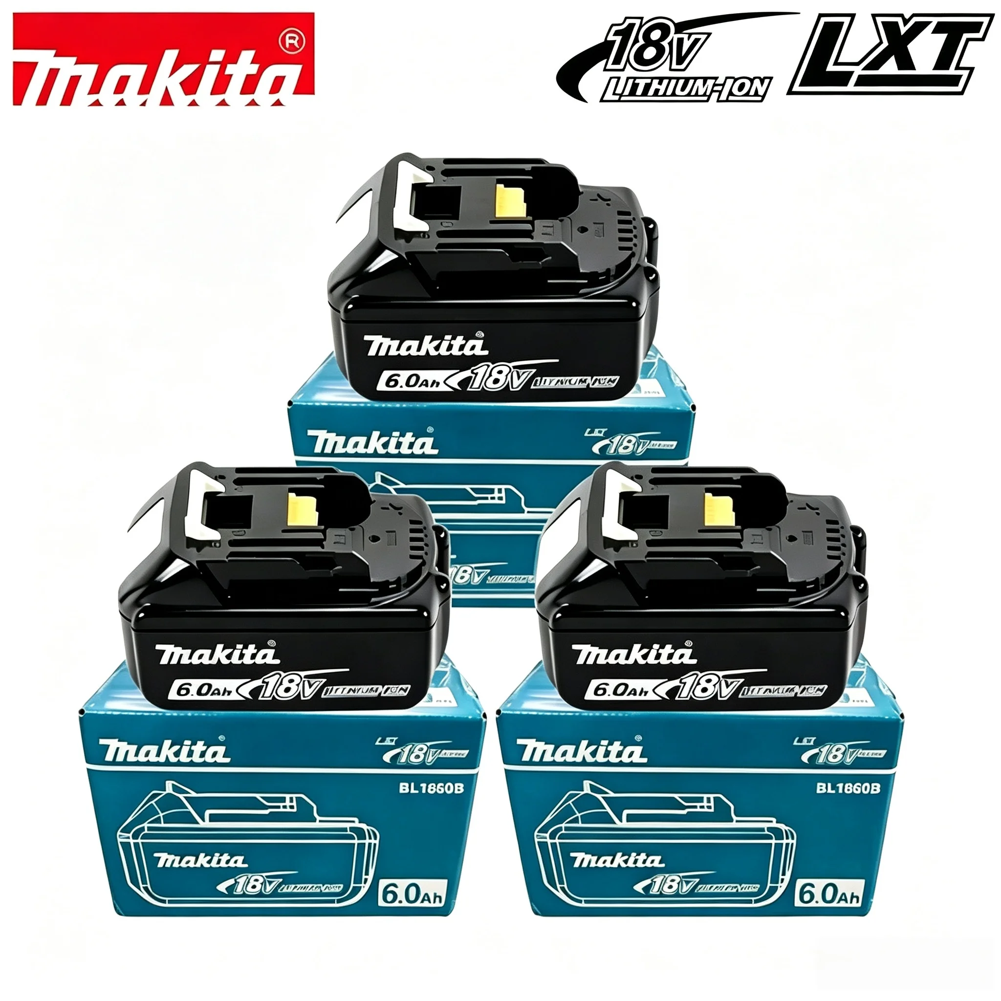 100% Original Style 18V 6.0Ah Rechargeable Battery Use Power Tool Battery Compatible With Makita BL1830 BL1860B Cordless Tools