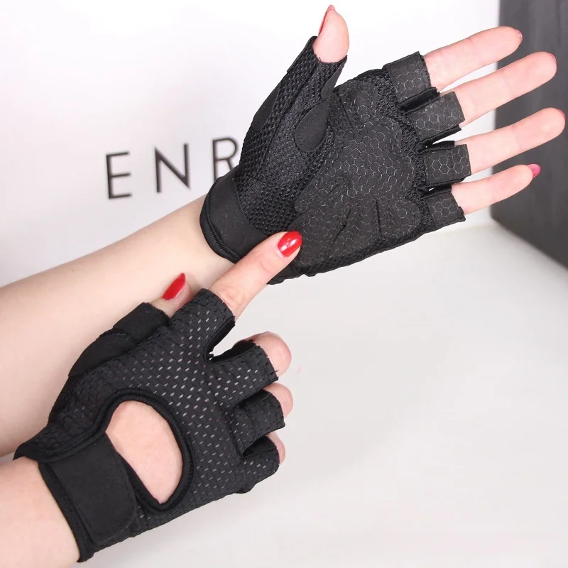 Fitness-Handschuhe für Damen und Herren, Rutschfeste Halbfinger-Trainingshandschuhe, Atmungsaktive Sommerhandschuhe für Gewichtheben und Radfahren