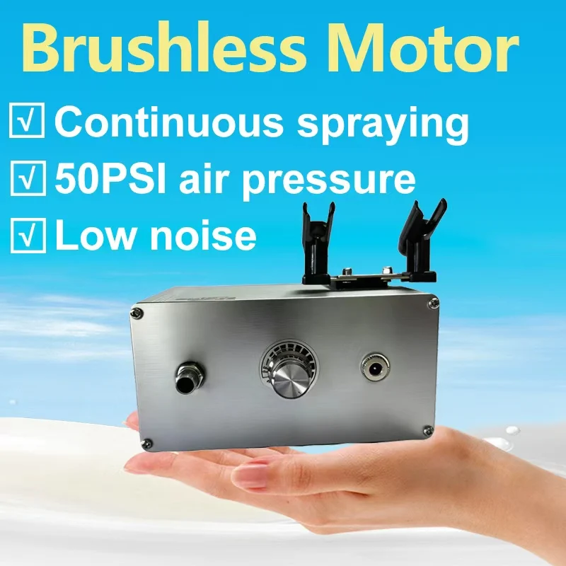 

SHANGSE Mini Air Compressor 50PSI for Airbrush Portable Tool Auto Start-Stop Easy to Carry for Model Spraying Painting DIY Tool