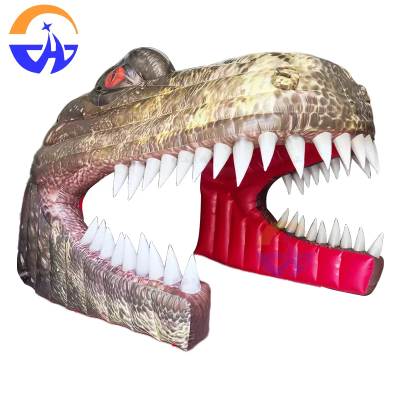Nadmuchiwany realistyczny łuk z głową T-Rexa, model powietrzny, dekoracja przejścia z modelem dinozaura, ozdoba parku dinozaurów
