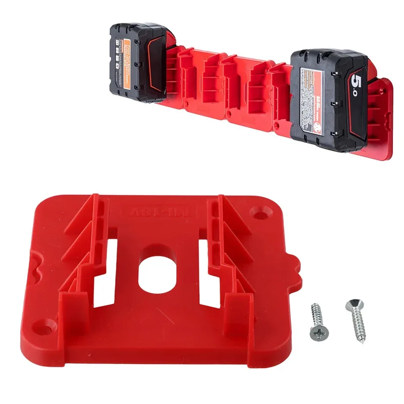 Battery Holder for 18V Lithium Battery Wall Mount Battery Storage Holder Battery Rack for Work Van Shelf Toolbox support base