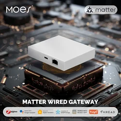 MOES Tuya Zigbee Matter Thread Gateway Smart Home Bridge Matter Hub Unterstützung Sprachsteuerung Siri Homekit Smartthings Google Alexa