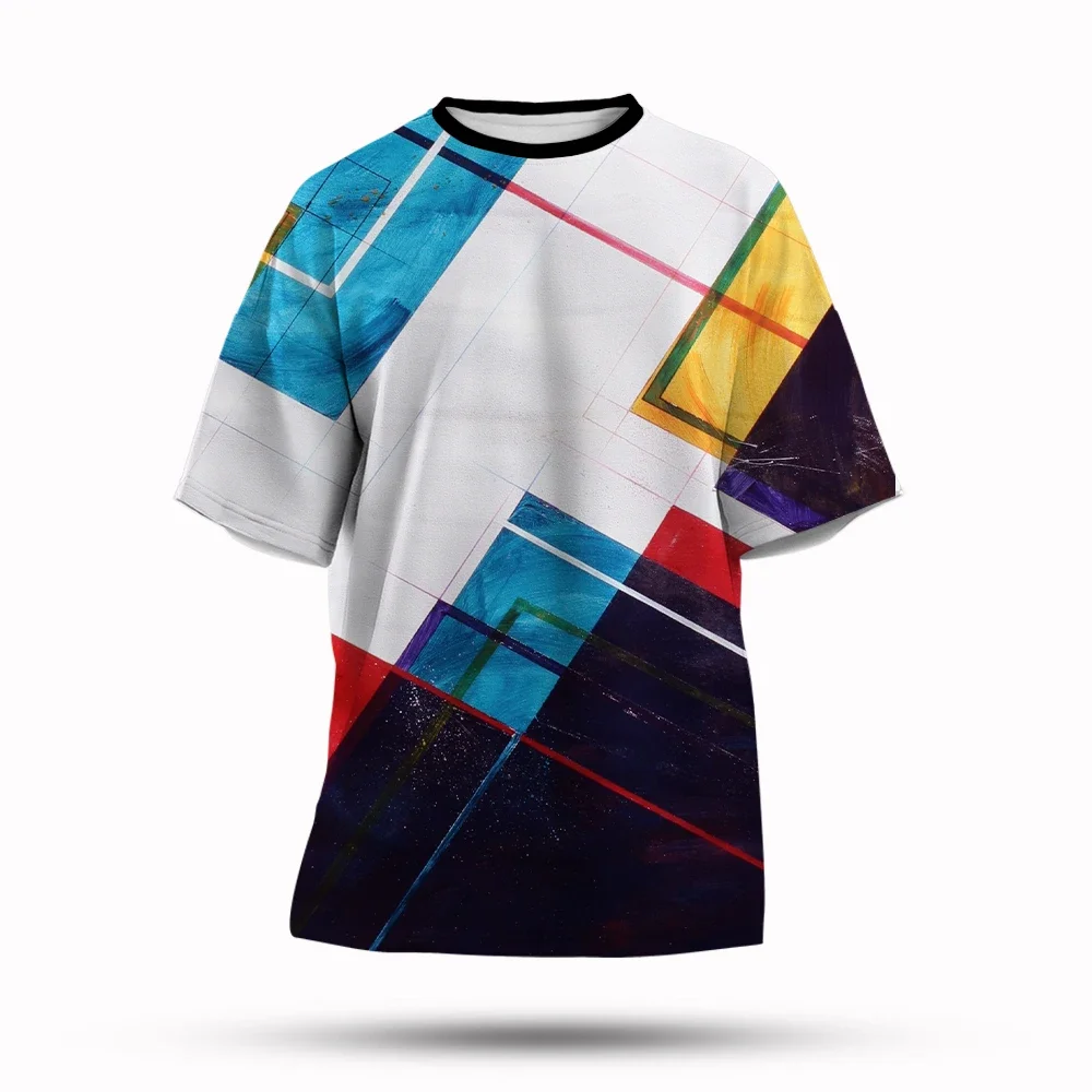 Summer Fashion Personality Cool Graffiti Men T-shirt New Trend Casual Street Style Round Neck 3D Printed Short Sleeve Tees Tops
