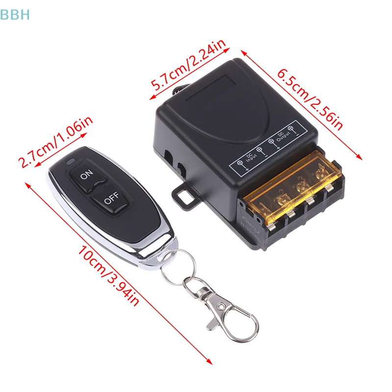 433MHz Water Heater Wireless Switch DC 6V 12V-72V 30A Relay Receiver Ceiling Fan Light Controller Module ON OFF Transmitter