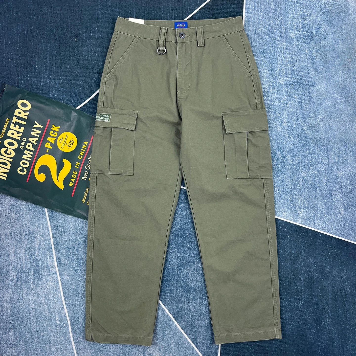 

Тяжелый повседневный комбинезон из чистого хлопка с несколькими карманами для мужчин, осенние толстые прямые брюки, комбинезон в американском стиле