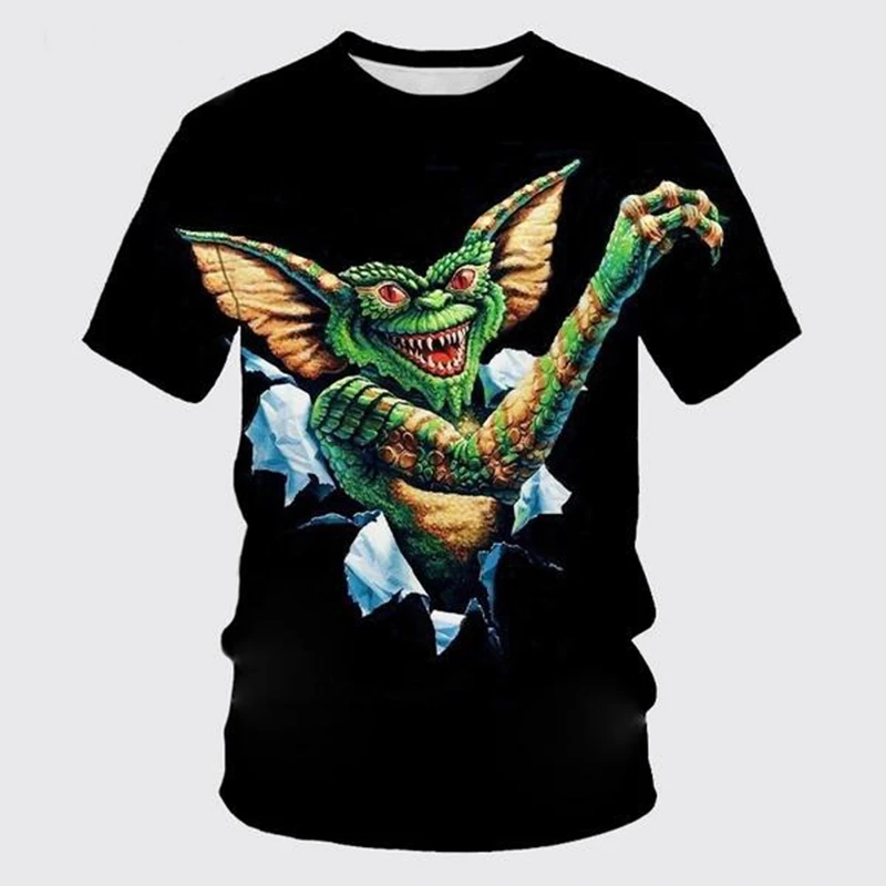 New Fashion Comedy Movie Cartoon Gremlins 3D Print Men\'s Women s T-shirts Summer Funny Cool Harajuku Streetwear Unise