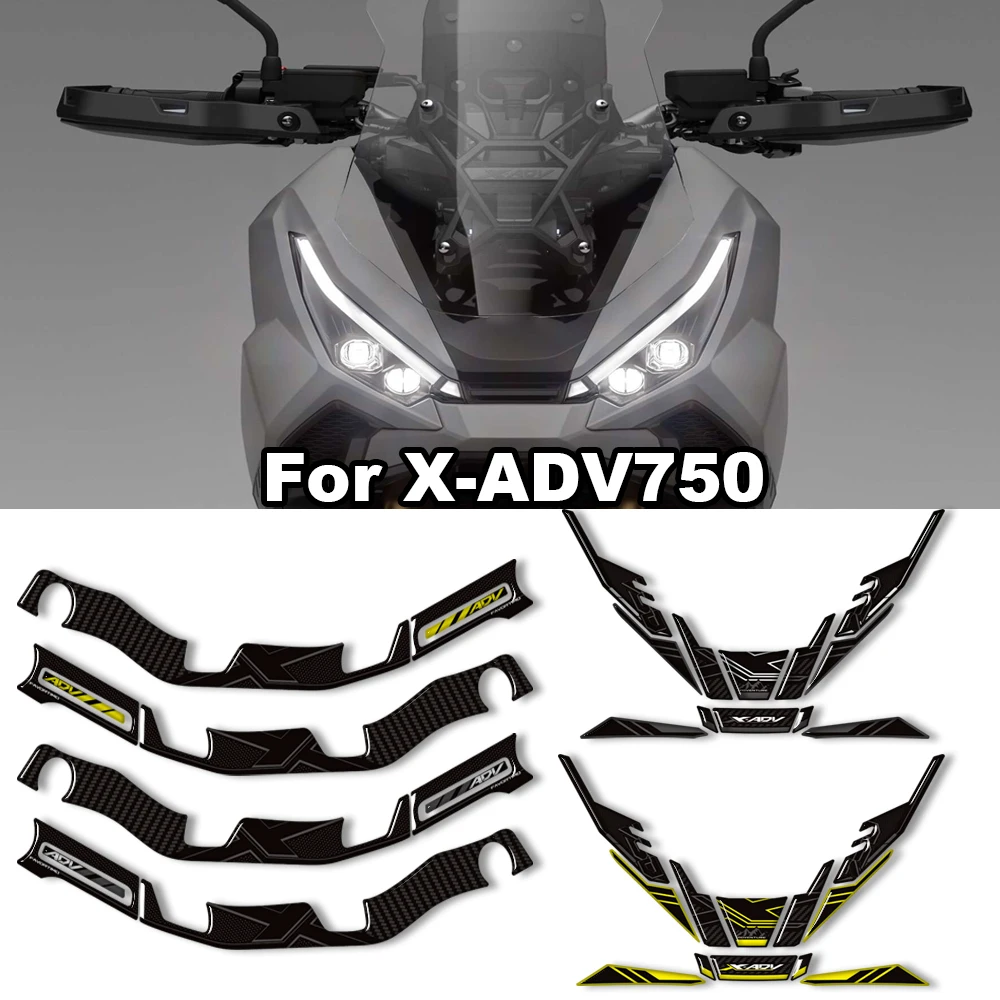 Motorcycle Tank pad stickers 3D Gel Epoxy resin HandGuard Handshield Full Set stickers For Honda X-ADV X ADV 750 Adventure 2021-