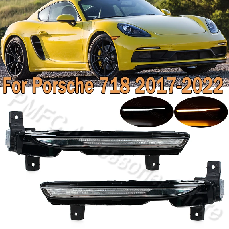 

Car DRL LED Daytime Running Lamp Turn Signal Lamp Fog Light For Porsche 718 2017 2018 2019 2020 2021 2022 982953041B 982953042B