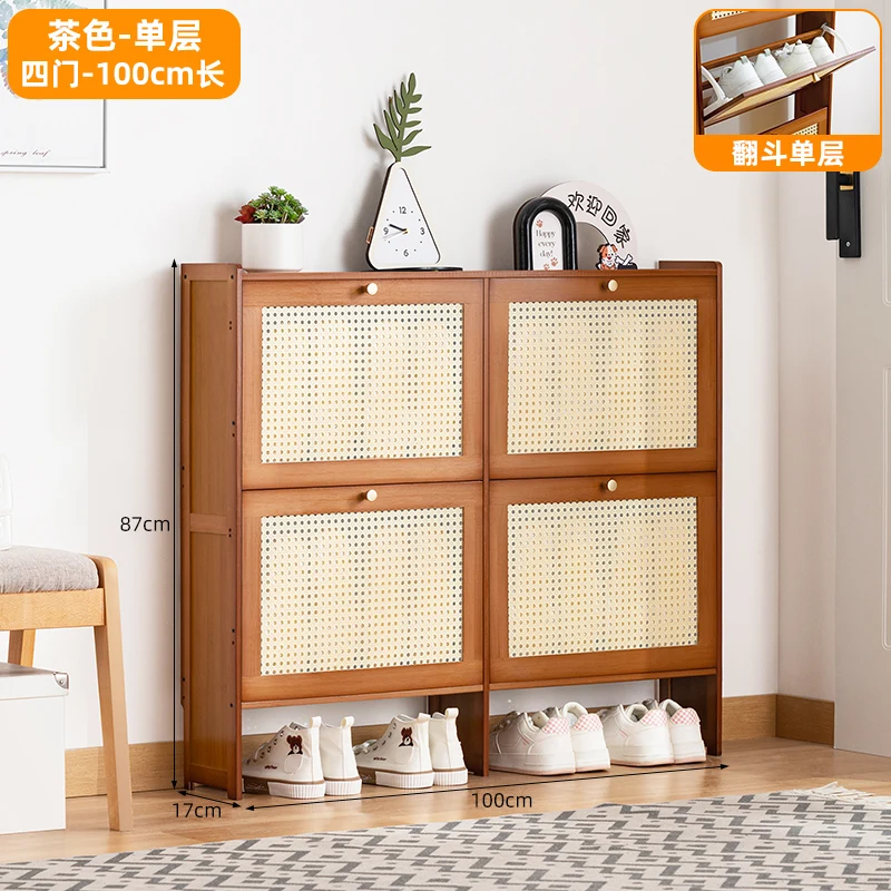 Slim Multi-Layer Shoe Rack Home Entryway Flip Shoe Cabinet Simple Large Capacity Shoe Shelf Storage Organizer