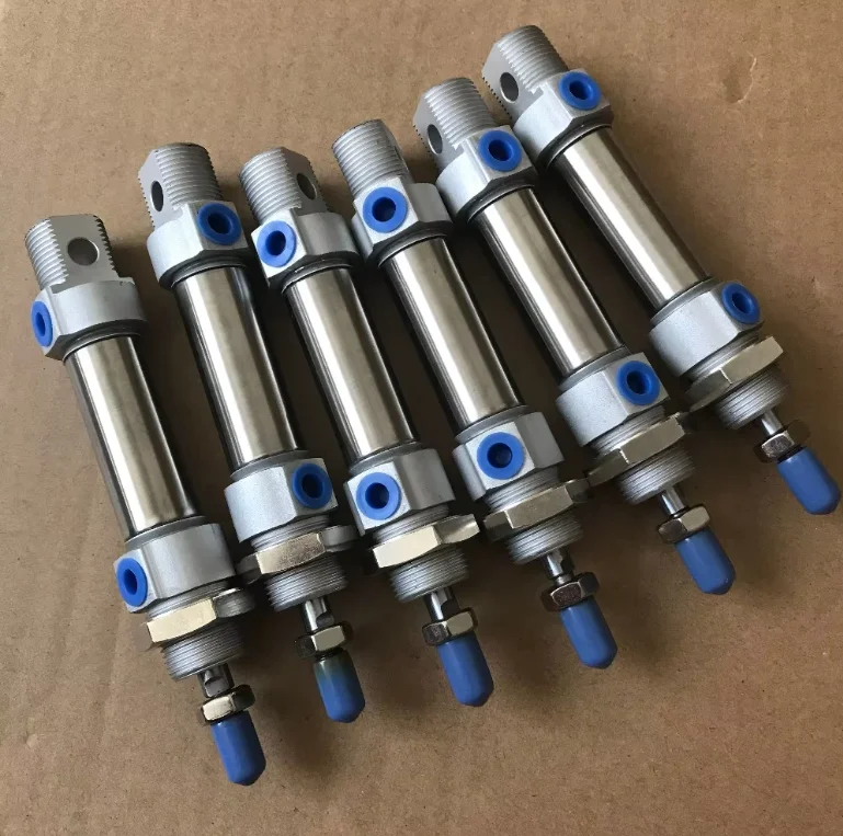 Bore 10/12/16/20/25mm stroke 25/50/75/100/125/150/200/250/300mm DSNU series ISO6432 mini round pneumatic cylinder