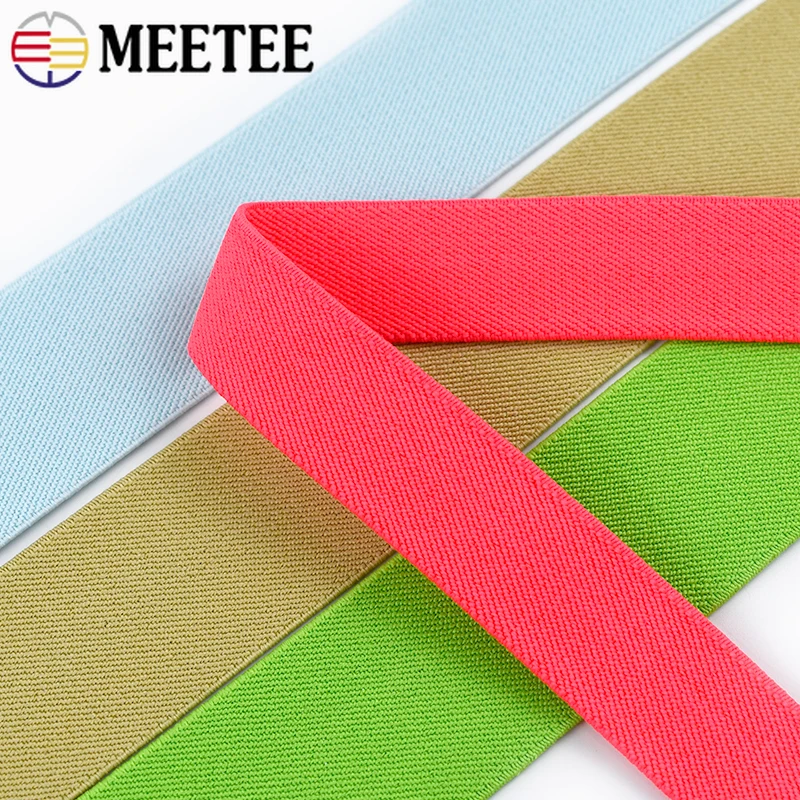 2/5Meters 25-40mm Elastic Band For Sewing Garment Trousers Pants Stretch Strap Belt Fabric Rubber Tape DIY Clothes Accessories