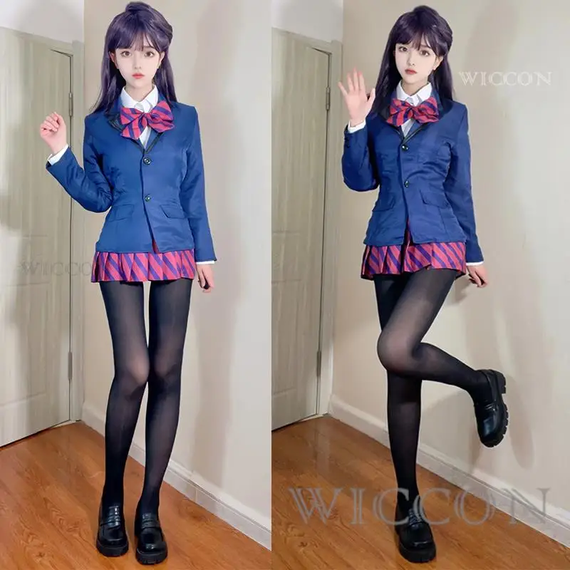 Anime Shouko Komi Cosplay Costume Komi Can't Communicate Cosplay Komi Wig JK School Uniform Halloween Costume for Women Girls