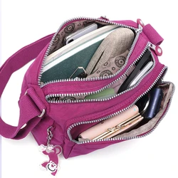 Nesitu High Quality Nylon Men Women Shoulder Messenger Bag Cross Body Phone Purse Lightweight Blue Black Red Purple Green M0937