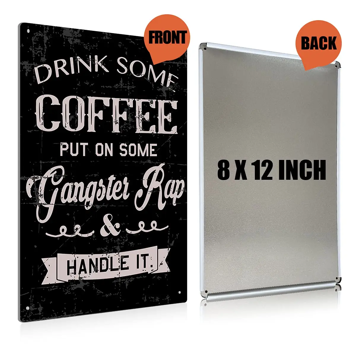 Funny Kitchen Metal Tin Sign Wall Decor Vintage Drink Some Coffee Sign for Home café Decor Gifts large