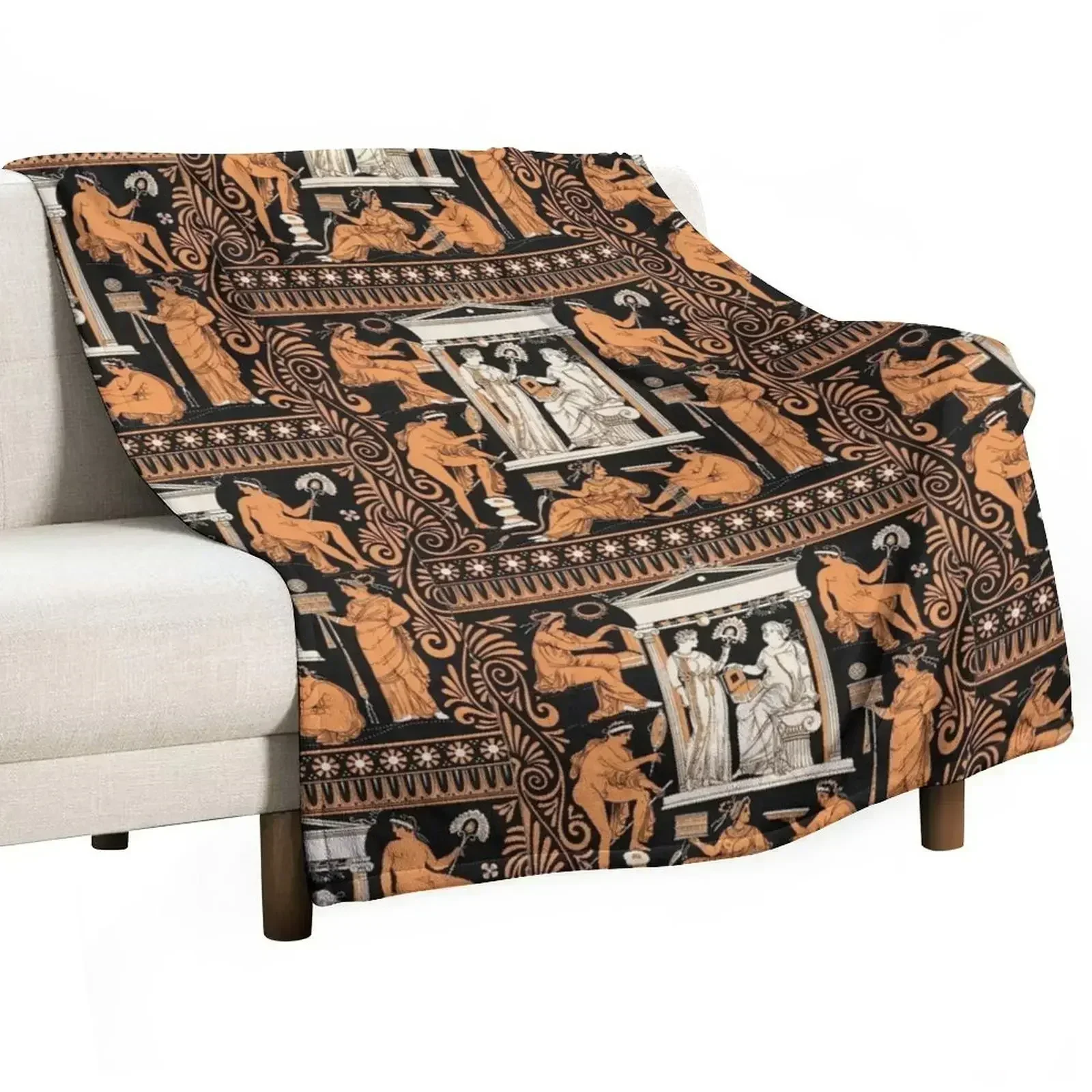 

Greek vase print Throw Blanket valentine gift ideas Summer Beautifuls anime Blankets