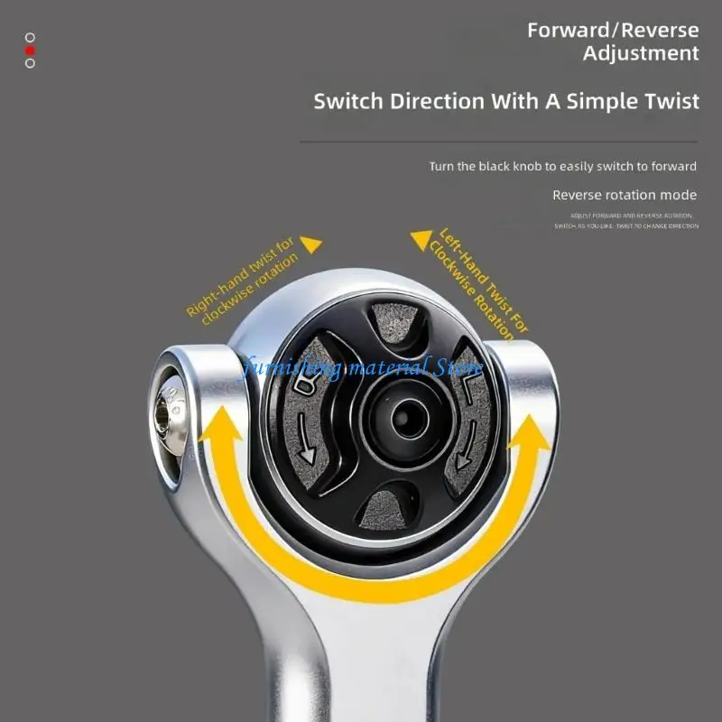 Y5GD Ratchet Screwdriver 1/4 Drive Ratchet Handle with Reversible Switches Strong MagneticFor Extended Use