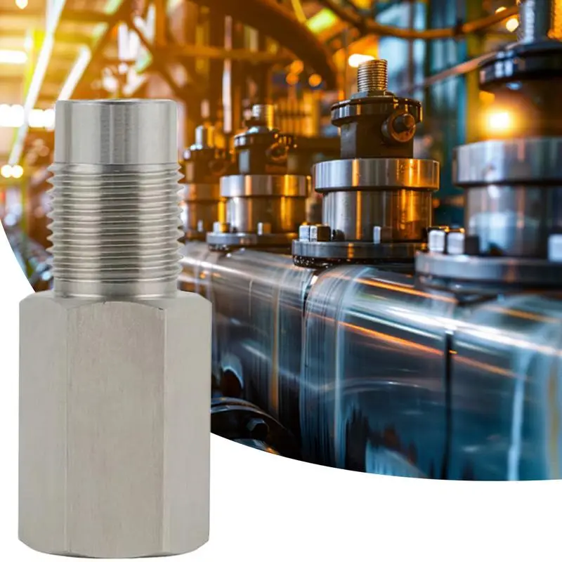 Water Pipe Connector Extension Stainless Steel Adapter For Auto Heat Resistant Length 2.3 Inch Thread Size M181.5 Thread Shower