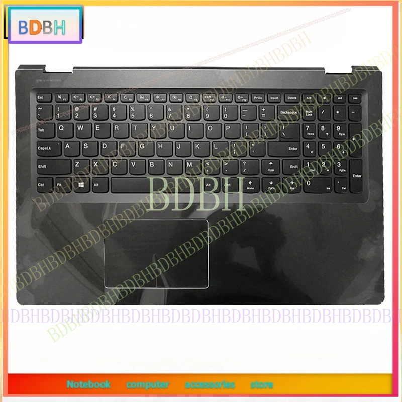 For Lenovo Flex4-1570/1580 Yoga 510-15ISK/IKB Original New US Keyboard Laptop Palmrest Upper Top Case Backlight