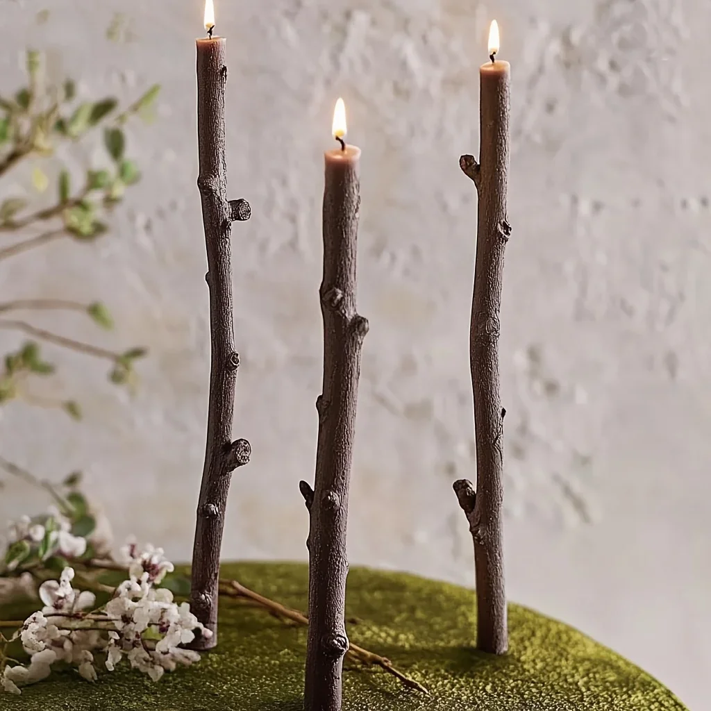 DIY Long Branch shaped Candle Silicone Mold Plum Blossom Branch Tree Branch Epoxy Resin Molds Tree Trunk Concrete Gypsum Mold