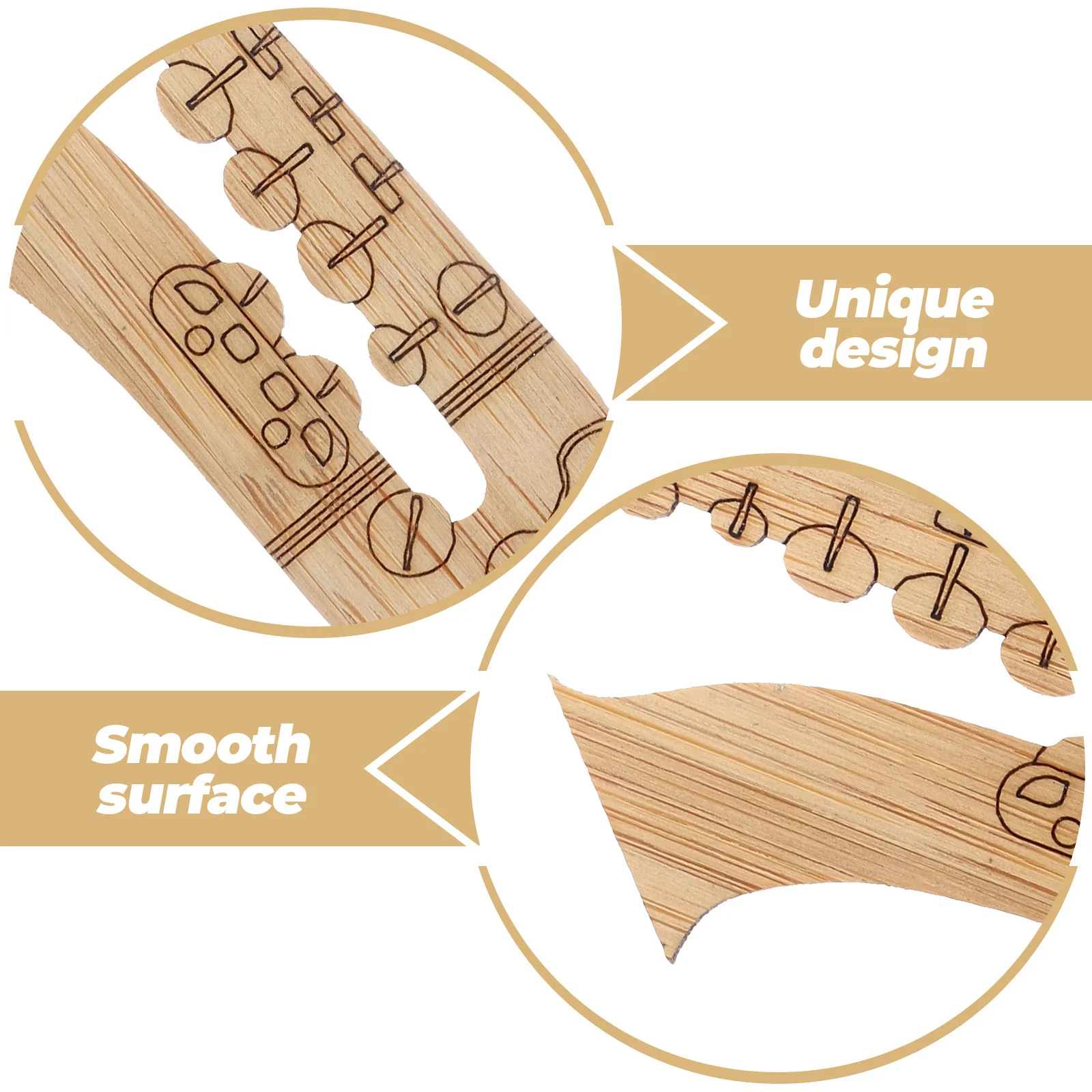 

4Pcs Premium Bamboo Bookmarks Saxophone Design Thin Light Reading Accessories for Daily Use and Gifting Bamboo Book Markers