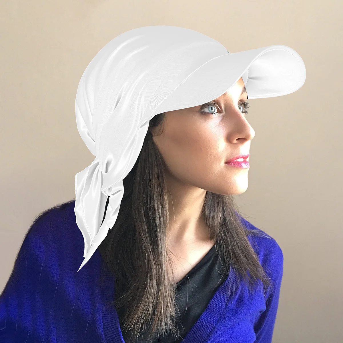 

Summer Outdoor Visor Sun Hat Women Headscarf Muslim Turban Hats Islamic Baseball Cap Wide Brim Bandanas Headband Turbante Mujer