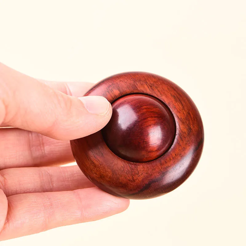 Sândalo de madeira girando brinquedos fidget mão relaxamento giroscópio de dedo da sorte para tdah autismo alívio do estresse giroscópio brinquedos presente