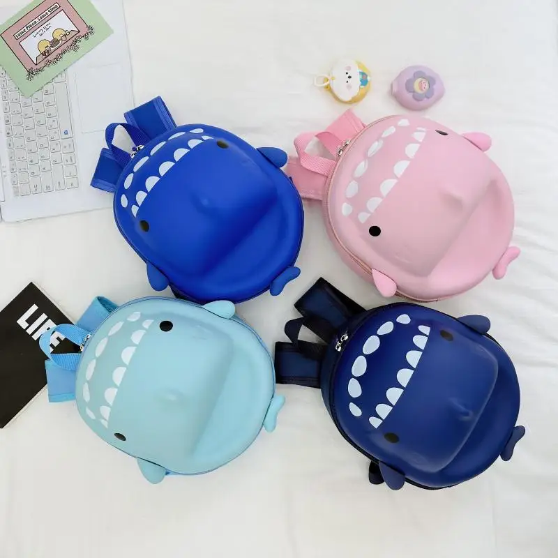 Anime Kawaii Kids Backpack Cartoon Shark Eggshell Bag Male Female Cute Go Out Baby Backpack Reduce Burden Kindergarten Schoolbag