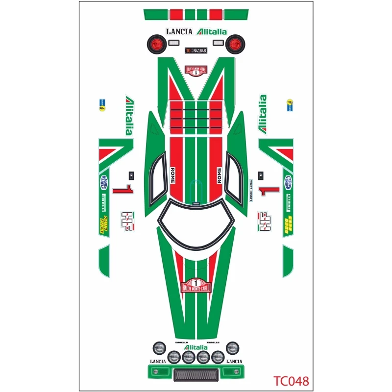 1/10 Lancia Stratos RC Rally Car Body Shell,Include Tail Wings/3D Front Lamp/Rearview Mirrors/Color Stickers Decals