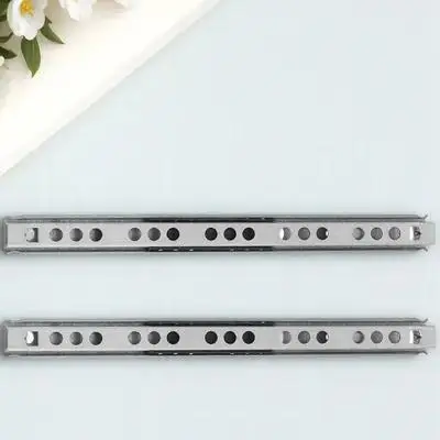 

2Pcs Narrow Double Direction Drawer Slides Steel Ball Bearing Full Extension Smooth Trash Can Slider Runners