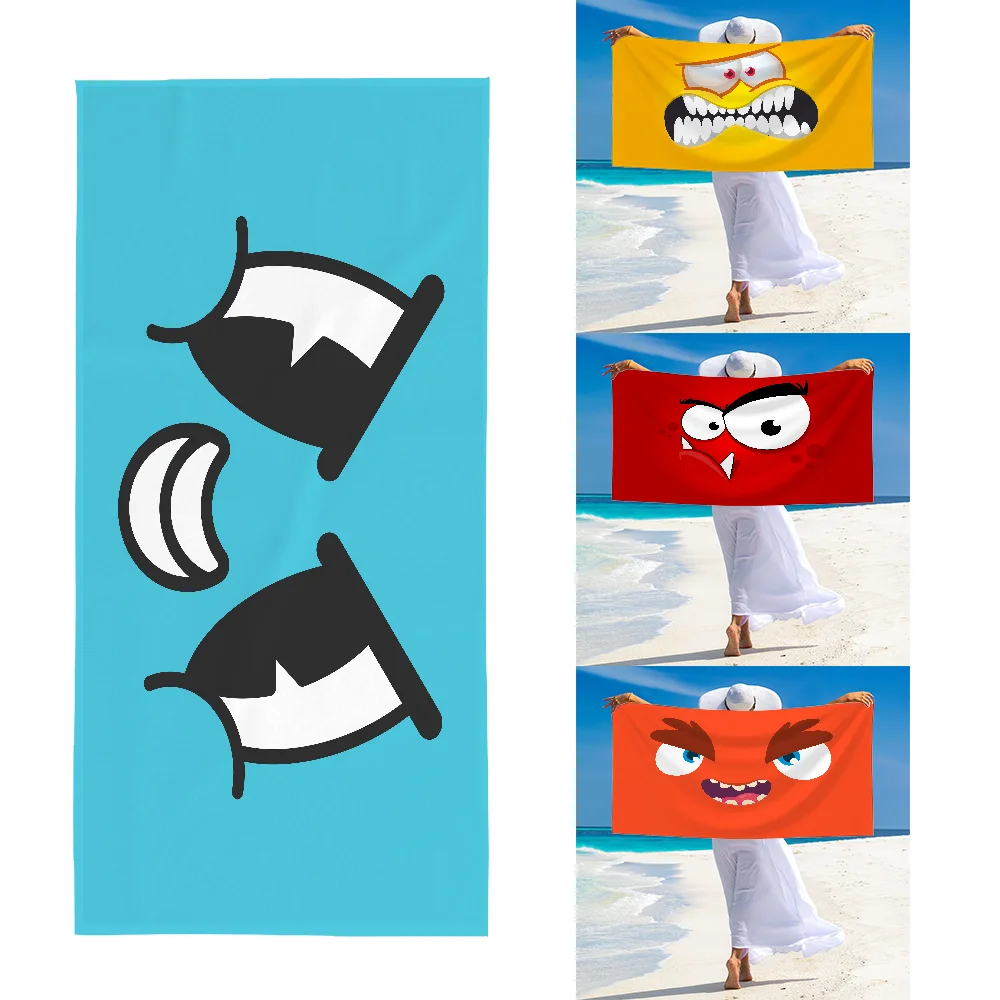 

Angry Cartoon Eyes Towel Ultra Soft Absorbant Quickdry Large Beach Towels Personalized Gym Sport Bath Towels