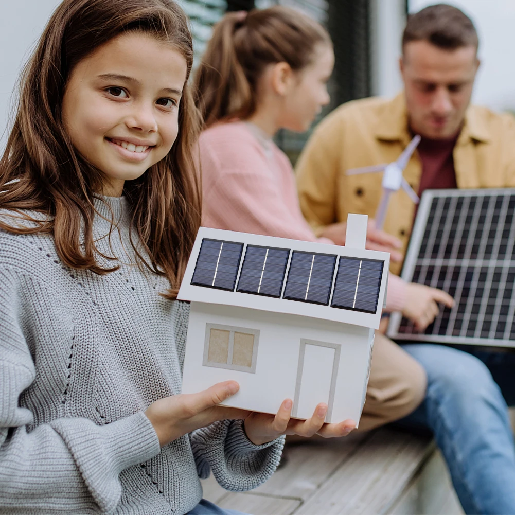 0.55 واط 3 فولت لوحة طاقة شمسية صغيرة لتقوم بها بنفسك بطارية شاحن الهاتف المحمول مع كابلات الخلايا الشمسية الكريستالات شاحن الخلايا الكهروضوئية