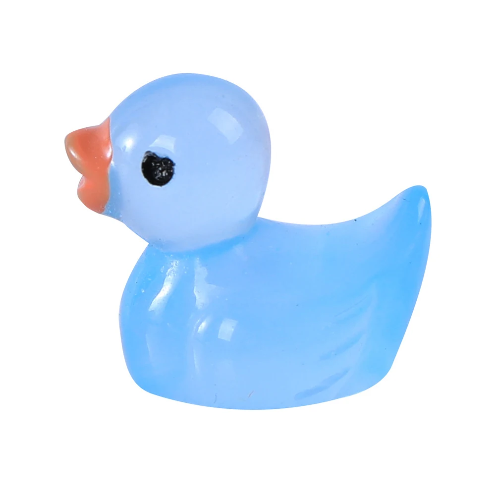 1 Set Fluorescent Duck 50pcs Blue Green Landscape Decor Light Red Miniature Figures Orange Ornament High Quality