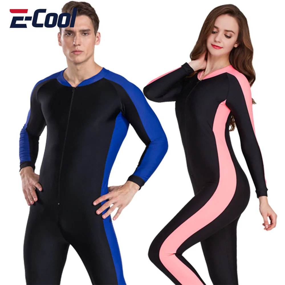 One Piece Swimsuit for Men Women Full Body Scuba Diving Suit Sun Protection Swimming Snorkeling Thin Wetsuit Surfing Swimwear