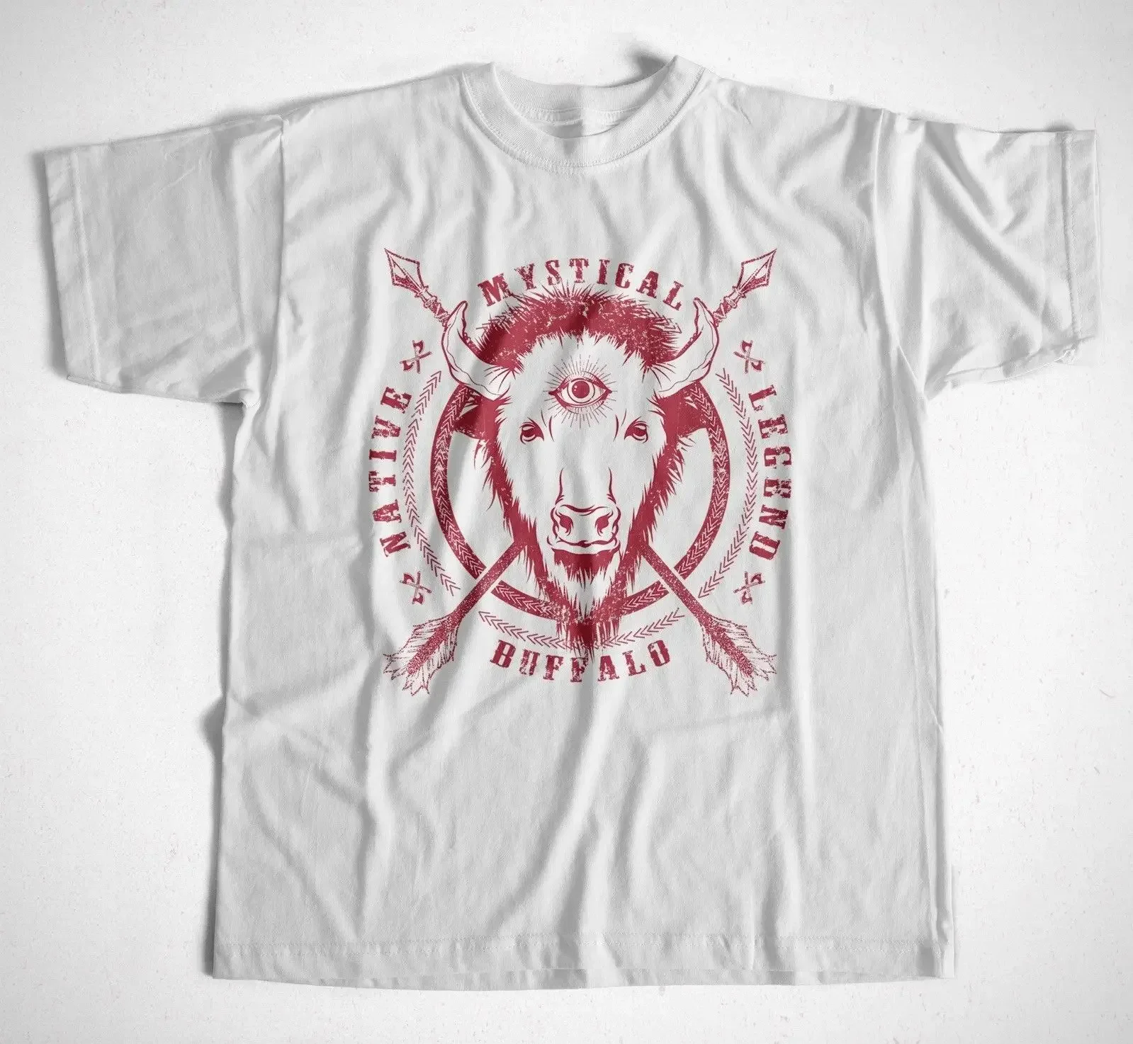 Newest Men'S Fashion  T-Shirt Mystikal Buffalo S-Xxl Buffel Indianer Amerika America Usa Top Tee Summer Style