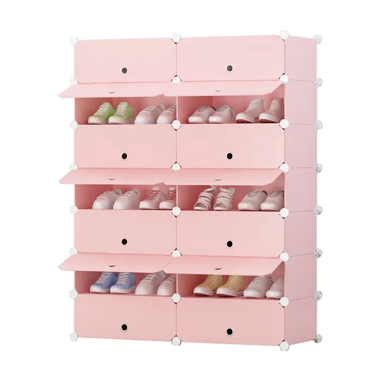 Hot Selling Folding Shoe Rack Outdoor Standing pp Plastic Shoe Cabinet