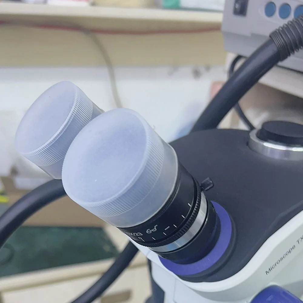 2pcs Microscope Eyepiece Dust Cover Plastic Protective Lens Protection Cap for Biological Stereo Industrial Microscope Accessory