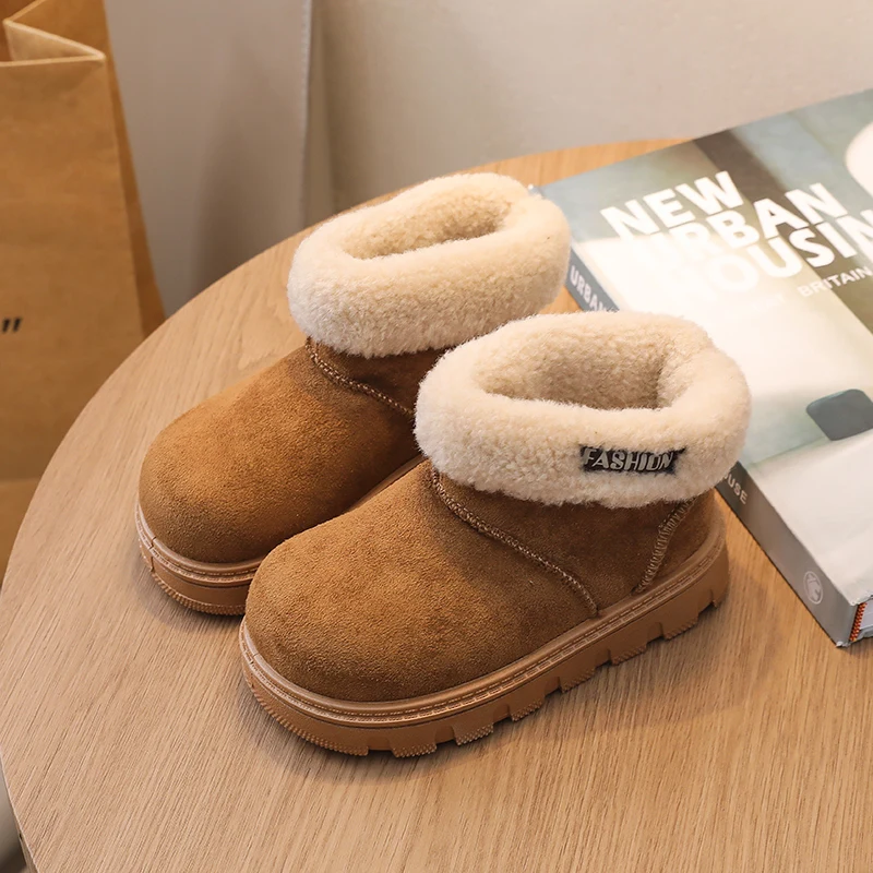 

Children's Boots for Girls Winter New Toddler Fashion Snow Boots Warm Outdoor Kids Causal Ankle Plush Boots Non-slip Furry Hairy