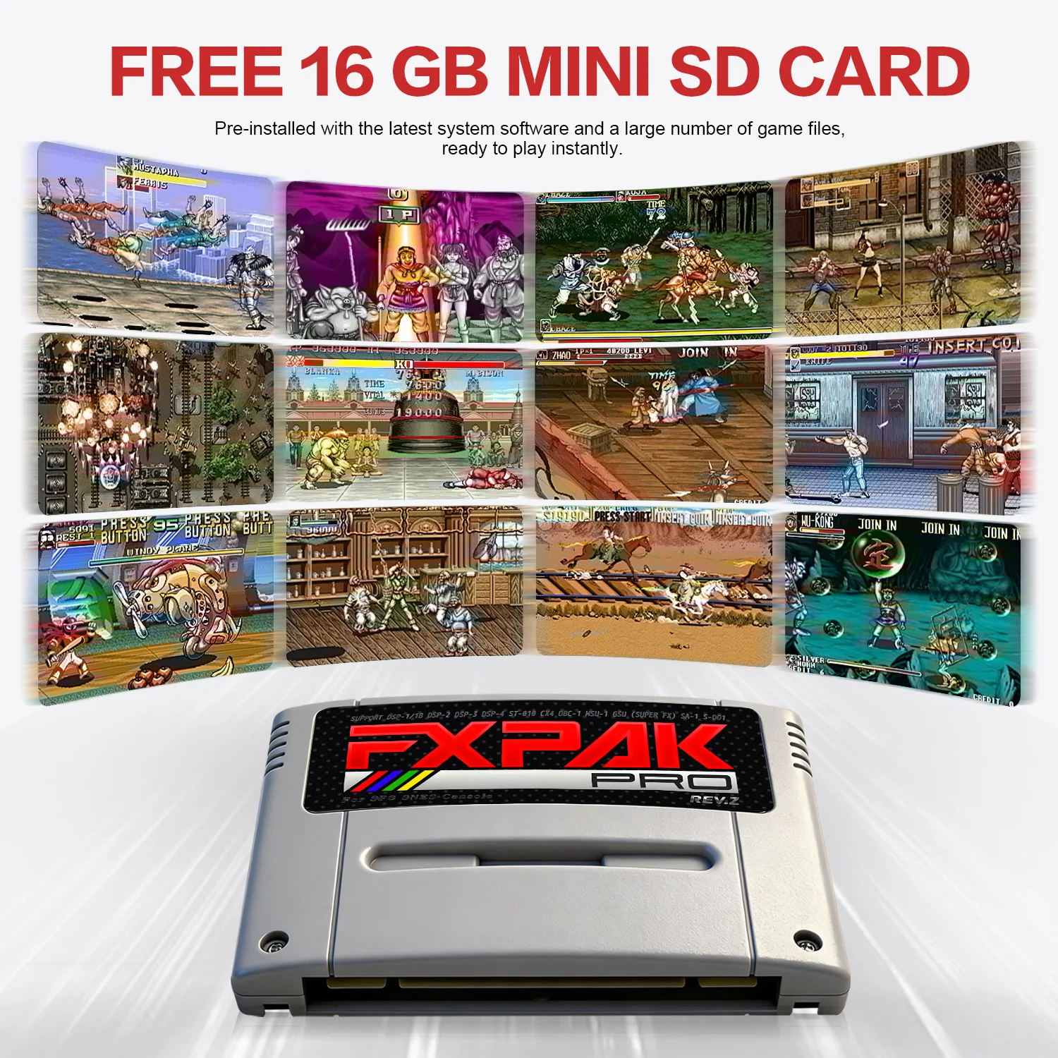 خرطوشة ألعاب جديدة SD2 Fxpak P - مراجعة Arcade Z وسعره