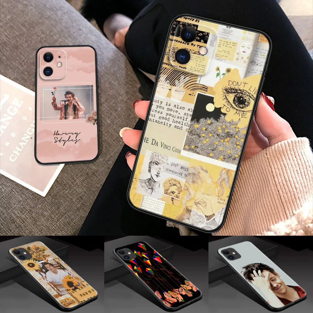 H-Harry S-Styles art Soft Silicone Phone Case for iPhone 15 14 Plus 13 12 11 X XS XR Pro Max Mini 8 7 Plus