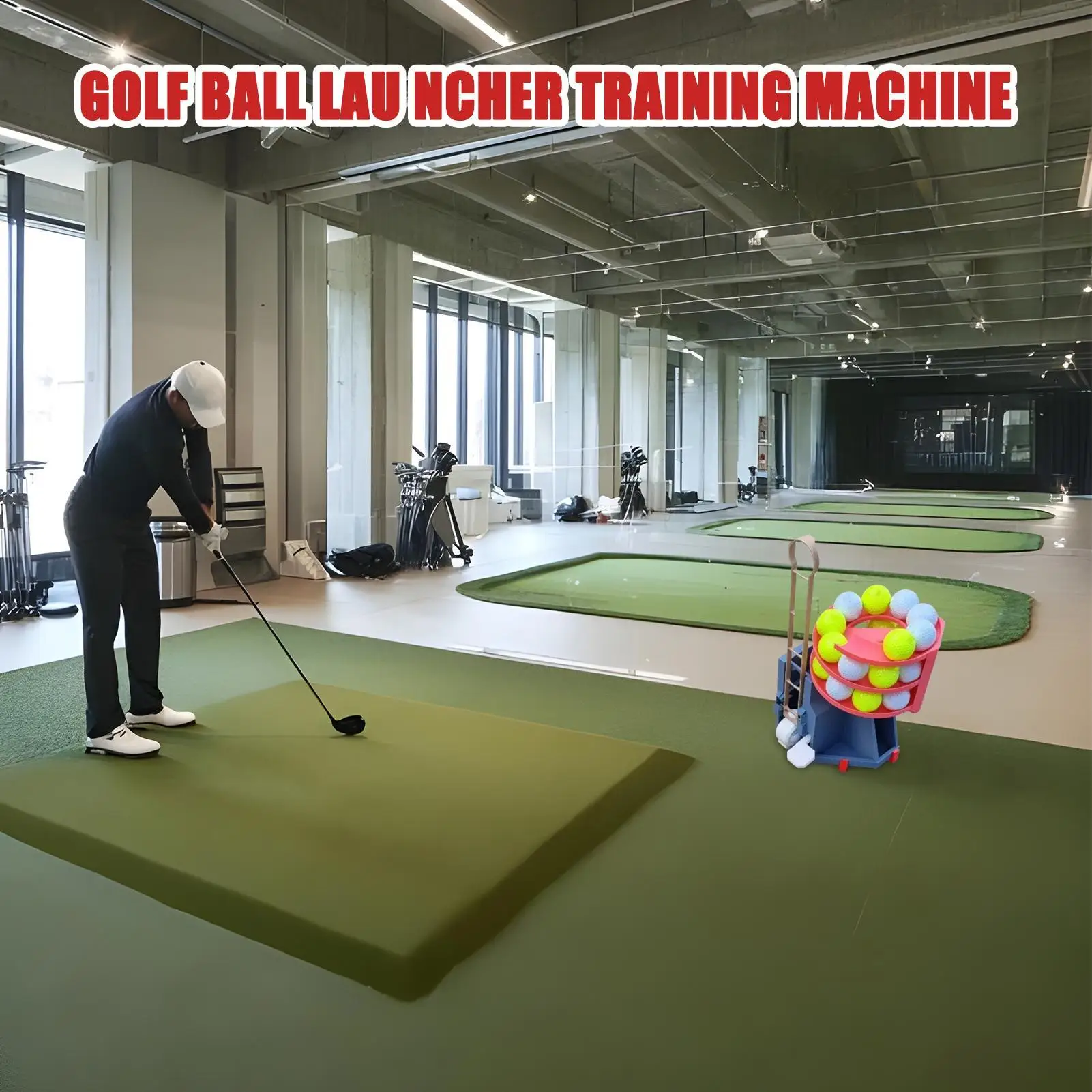 

Учебная пусковая установка для гольфа, диспенсер для мячей для гольфа, автоматическая машина для обучения мяча для гольфа для начинающих, вспомогательная команда